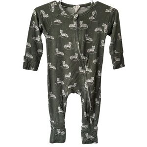 Larkspur baby bamboo tiger romper pajamas